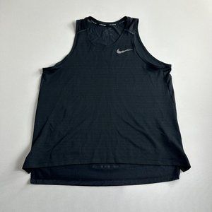 Nike DRI-FIT Miler Running Tank Top Black Men Size Large Active Gym Training